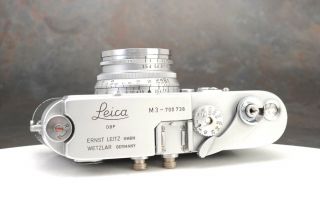 - Rare Leica M3 First Type Camera 700738 Body Only Lens not EXC, 6