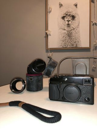 Fuji Fujifilm X - Pro1 16.  3mp Mirrorless Digital Camera Body Xpro1 W/ Vintage Lens