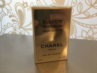 Rare Chanel Egoiste Platinum 2.  5oz/ 75ml Vintage & Formulation