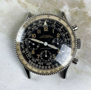 Vintage Breitling Navitimer Chronograph Wristwatch Ref.  808 Valjoux 72 Rare Nr