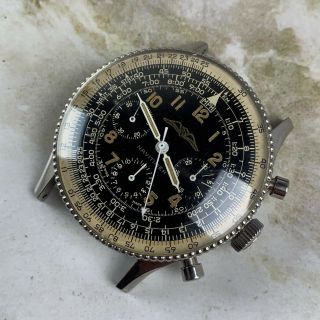Vintage Breitling Navitimer Chronograph Wristwatch Ref.  808 Valjoux 72 RARE NR 2