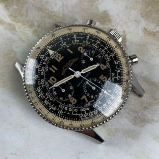 Vintage Breitling Navitimer Chronograph Wristwatch Ref.  808 Valjoux 72 RARE NR 3