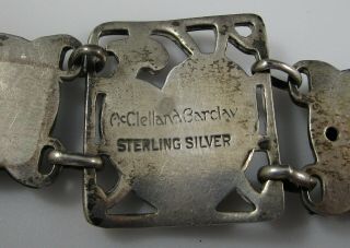 Bracelet McClelland Barclay Sterling Silver Vintage Hearts & Flowers 36.  9 Grams 4