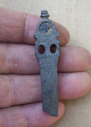 Dug Medieval Knife Handle With Makers Mark Detecting Find