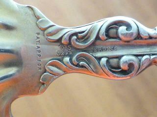 Art Nouveau LILY Flower Whiting Sterling Silver Pea Strainer Spoon Gilt Bowl 4