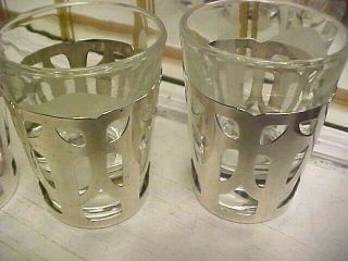 Set Of 5 Art Deco Shreve & Co.  Sterling Silver Shot Glasses Bar Ware