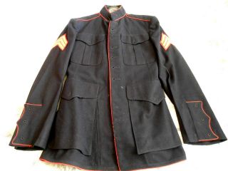 Usmc Wwii Sgt Dress Blues Coat And Pants - Project