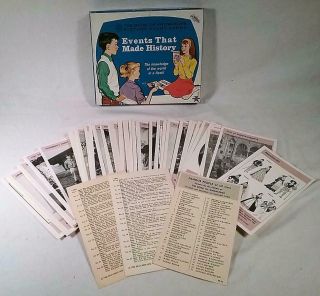 Vtg 1960 Complete Set Grolier Ed - U - Cards Events That Made History Flash Cards