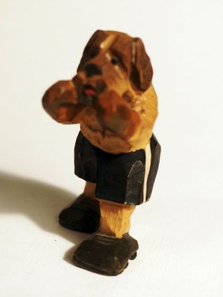 Vintage Wood Carved Dog Boxing Boxer Spaniel Schnauzer Setter Hound Dog