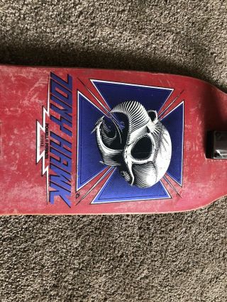 TONY HAWK POWELL PERALTA Red 1983 Chicken Skull Skateboard - 29” 7