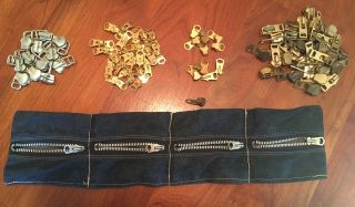 Vintage 1930 - 40’s Talon Zipper Inc Government Stock Denim Bag Repair Kit 4