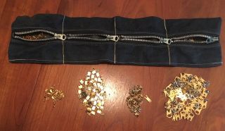 Vintage 1930 - 40’s Talon Zipper Inc Government Stock Denim Bag Repair Kit 6