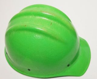 Vintage Lime Green Fiberglass Bullard 502 Hard Hat Ironworker