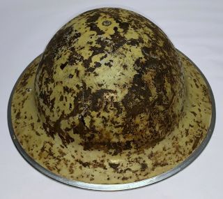 Vintage Wwii British Brodie Military Helmet Dated 1939