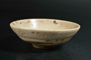 T941: Japanese Old Kiyomizu - Ware White Glazetea Bowl Green Tea Tool Tea Ceremony