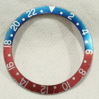 Rolex Vintage Pepsi Insert,  Gmt 1675,  Faded,  Fat Font,  Red Back
