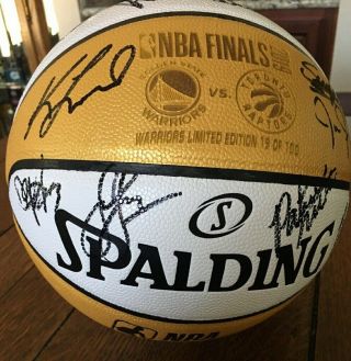 Toronto Raptors Team Signed Lmt Ed 2019 Finals Basketball Very Very Rare 1/1