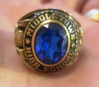 Vintage Vintage Middletown High School Ring 10 Kt Gold Size 5