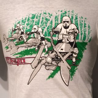 Star Wars Return of the Jedi Biker Scout Speeder Bike True Vintage T Shirt 1983 3