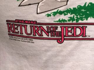 Star Wars Return of the Jedi Biker Scout Speeder Bike True Vintage T Shirt 1983 4