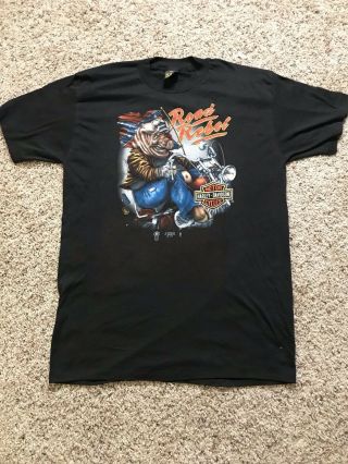 Vintage 3d Emblem 1988 Harley Davidson Road Rebel Hog T - Shirt Xl Very Rare