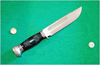 Vtg Sheath Hunt 6 Blade REMINGTON RH46 Antique Knife 1 DuPONT Orig Leather case 4