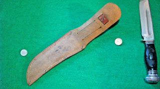 Vtg Sheath Hunt 6 Blade REMINGTON RH46 Antique Knife 1 DuPONT Orig Leather case 9