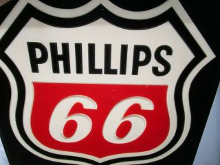 Vintage Phillips 66 gas station sign plastic lighted back advertising oil 4