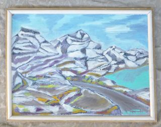 Vintage 1964 D Plotkin Canadian Modernist Oil Painting Group Of Seven School Mcm