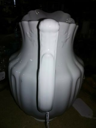 Wood And Sons Large White Vintage Pitcher 2