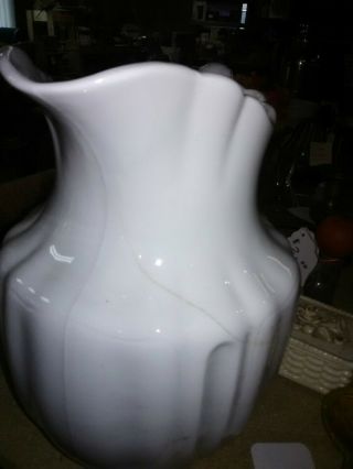 Wood And Sons Large White Vintage Pitcher 6