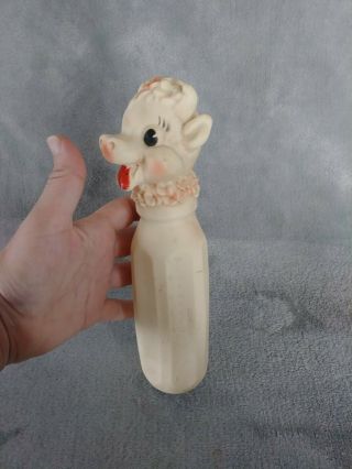 DREAMLAND CREATIONS Baby Bottle Squeeze Toy w/ ELSIE type Cow Head MOOOO 2