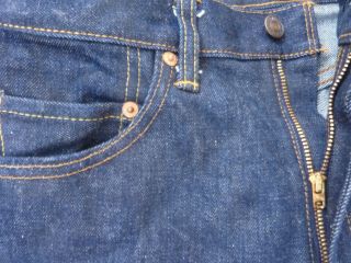 True Vintage 70 ' s Levis 505 Single Stitching 31X30 MADE IN USA Denim 8 TALON 42 8