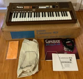 Vintage Casiotone 401 Electronic Analog Keyboard Synthesizer Instrument Ct - 401