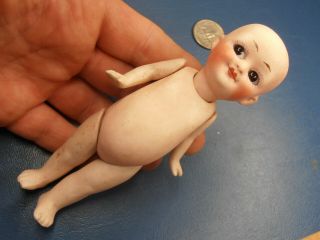 rar Antique Dolls German bisque doll googly kewpie with glass eyes 1900 2