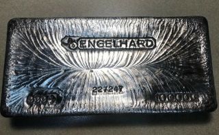 Rare 100 oz Engelhard Bull Logo Silver Bar.  999,  Fine 227247 W/ Toning 3