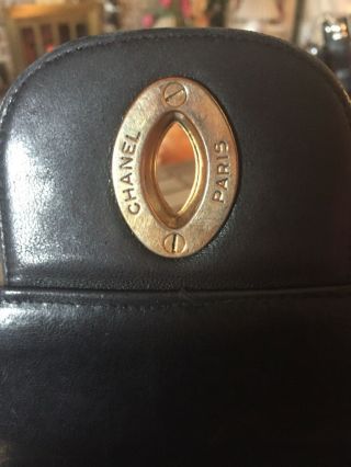 Authentic Chanel Vintage Jumbo Black Flap Bag. 9