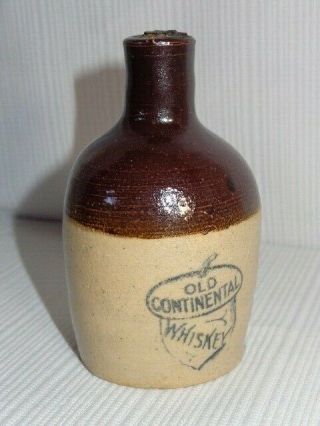 Antique Miniature Mini Salesman Sample Old Continental Whiskey 2 Tone Jug