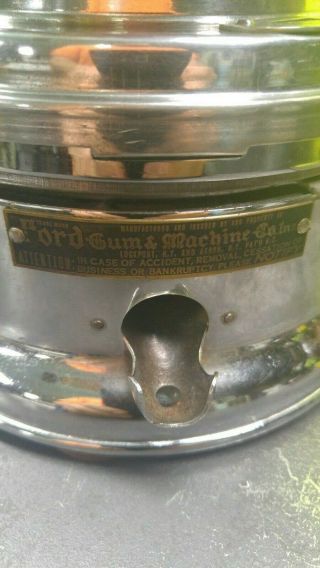 FORD GUM & MACHINE CO.  INC.  - 1 CENT GUMBALL MACHINE - VINTAGE 4