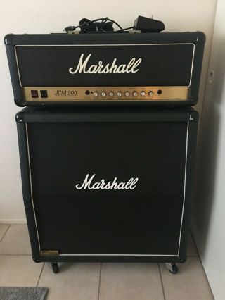 Marshall Half Stack,  Jcm 900 Mkiii 100 Watt Amplifier With 1960 Vintage Cabinet
