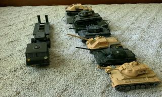 Vintage 1970 Solido Diecast Military Vehicle Model Tanks (6) And Truck