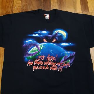 Vintage Alien Encounter Tshirt Double Sided 90s Disney Sick Graphic Ride