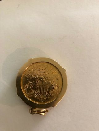 Rare Piaget 18k Yg 1904 Gold Coin Flip Up Pocket Watch
