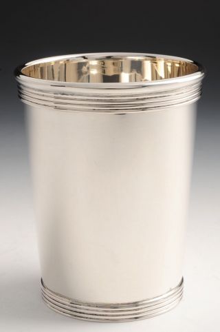 Sterling Silver Julep Cup With Ribbed Design By Empire - - Closeout