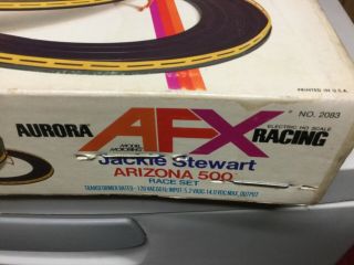 Vintage Aurora Afx Racing JACKIE STEWART Arizona 500 race set NEVER OPENE 3