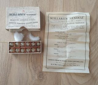 Scillaren 12 Sterile Ampules Sandoz Pharmacy Lsd Albert Hofmann Rare Rrr