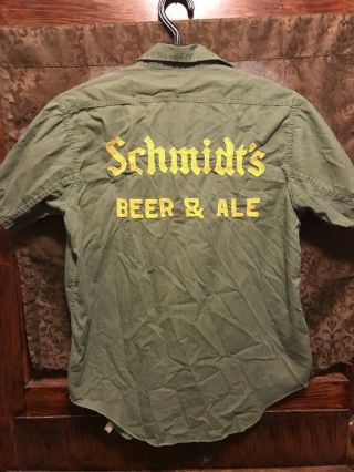 Schmidts Brewery Philadelphia Vintage 1950s /60s Beer Delivery Work Shirt