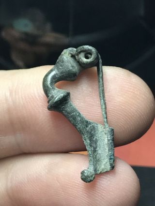Child’s Ancient Imperial Roman Fibula Type Brooch.  2nd Century Artefact. 6