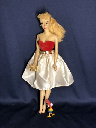 Vintage Barbie No.  3 Blonde Ponytail With Clothes