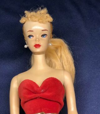 Vintage Barbie No.  3 Blonde Ponytail With Clothes 3